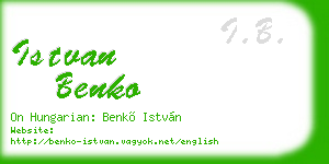 istvan benko business card