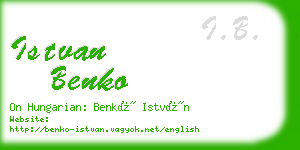 istvan benko business card